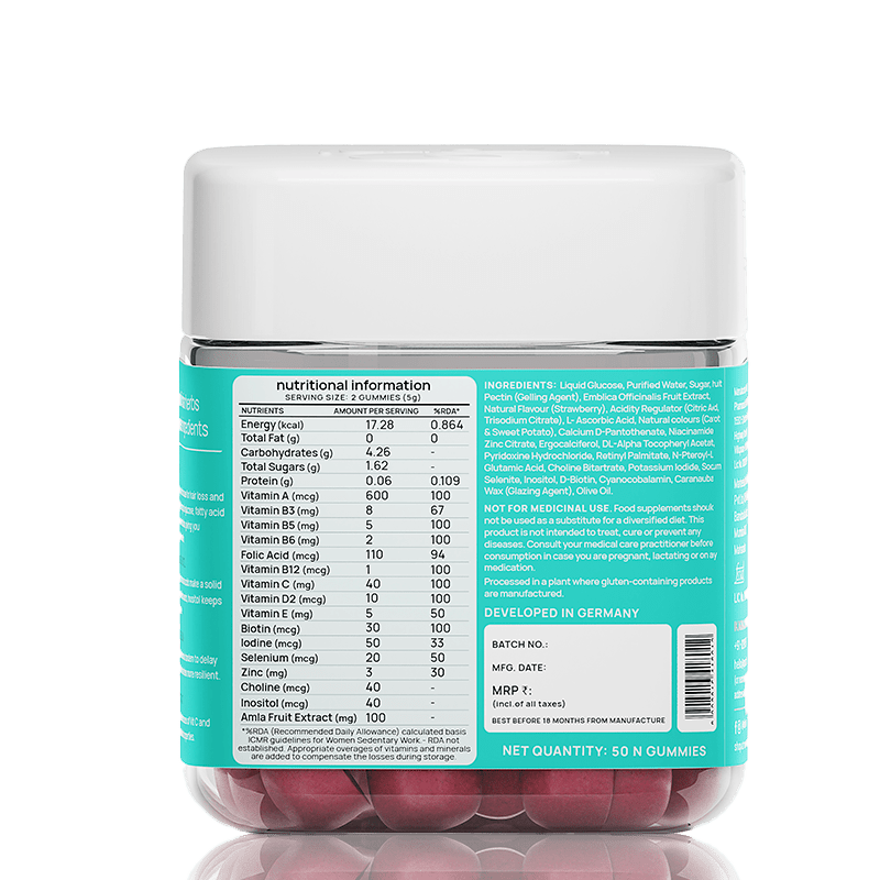 Product description of hair gummies